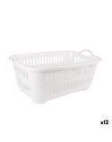 Cesto para la Ropa Sucia Tontarelli Cover line Con asas Plástico Blanco 62,5 x 44,5 x 27,5 cm (12 Unidades)