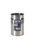 Bote para Utensilios de Cocina Quttin Plateado Acero Inoxidable 10 x 15 x 10 cm (12 Unidades)