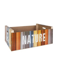 Caja de Almacenaje Confortime Nature Madera Multicolor 58 x 39 x 21 cm (3 Unidades)