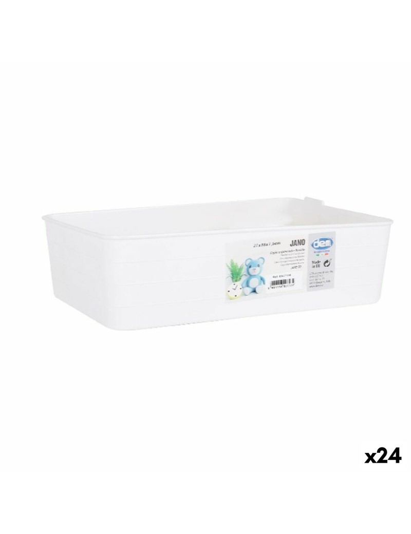 Organizador de Cajones Dem Blanco 27 x 18 x 7,5 cm (24 Unidades)