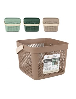 Cesta Multiusos Confortime Plástico 8 L 23,5 x 23,5 x 18,5 cm (24 Unidades)