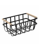 Cesta Multiusos Confortime Negro 36 x 22 x 15,5 cm (6 Unidades)