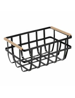 Cesta Multiusos Confortime Negro 36 x 22 x 15,5 cm (6 Unidades)