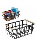 Cesta Multiusos Confortime Negro 36 x 22 x 15,5 cm (6 Unidades)