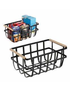 Cesta Multiusos Confortime Negro 36 x 22 x 15,5 cm (6 Unidades)