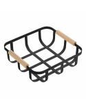 Cesta Multiusos Confortime Negro 23 x 23 x 8 cm (6 Unidades)