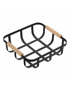 Cesta Multiusos Confortime Negro 23 x 23 x 8 cm (6 Unidades)
