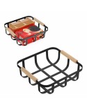 Cesta Multiusos Confortime Negro 23 x 23 x 8 cm (6 Unidades)