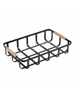Cesta Multiusos Confortime Negro 36 x 24,3 x 8 cm (6 Unidades)