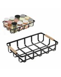 Cesta Multiusos Confortime Negro 36 x 24,3 x 8 cm (6 Unidades)