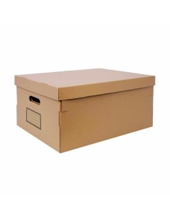 Caja de Almacenaje con Tapa Confortime Cartón 45 x 35 x 20 cm (6 Unidades)