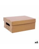 Scatola portaoggetti con coperchio Confortime Cartone 36,5 x 28,5 x 16,5 cm (6 Unità)