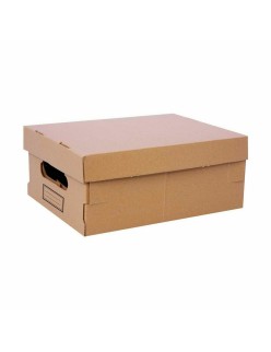 Scatola portaoggetti con coperchio Confortime Cartone 36,5 x 28,5 x 16,5 cm (6 Unità)