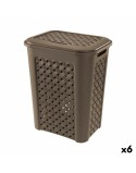 Cesto para la Ropa Tontarelli Arianna Con Tapa Wengue 37,5 x 27,5 x 47 cm (6 Unidades)