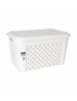 Cesto para la Ropa Tontarelli Arianna Con Tapa Blanco 58 x 39 x 32 cm (6 Unidades)