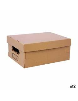 Caja de Almacenaje con Tapa Confortime Cartón 30 x 22,5 x 12,5 cm (12 Unidades)