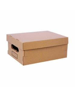 Scatola portaoggetti con coperchio Confortime Cartone 30 x 22,5 x 12,5 cm (12 Unità)