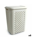 Panier à linge Tontarelli Arianna Avec couvercle Beige 43,5 x 33,5 x 55 cm (6 Unités)