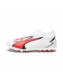 Scarpe da Calcio per Bambini Puma Ultra Match Ll MG Bianco
