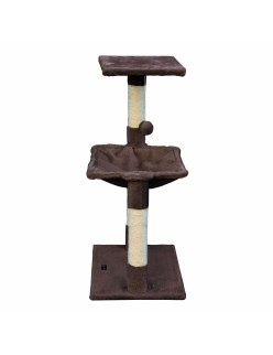 Cat scratching post Gloria 36 x 50 x 83 cm Brown Wood Steel Sisal