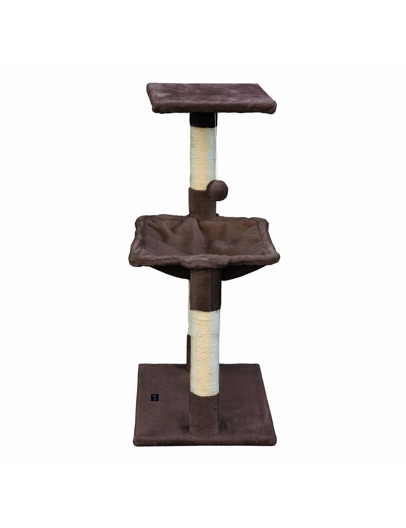 Cat scratching post Gloria 36 x 50 x 83 cm Brown Wood Steel Sisal