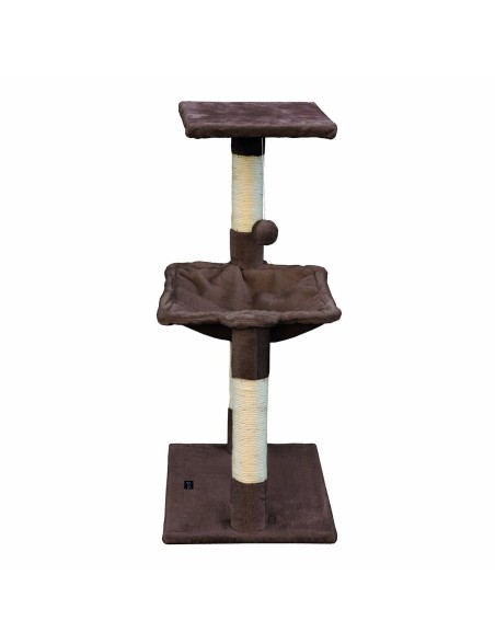 Cat scratching post Gloria 36 x 50 x 83 cm Brown Wood Steel Sisal