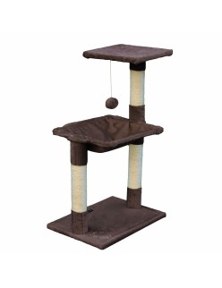 Katzenkratzbaum Gloria 36 x 50 x 83 cm Braun Holz Stahl Sisal