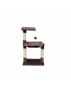 Katzenkratzbaum Gloria 36 x 50 x 83 cm Braun Holz Stahl Sisal