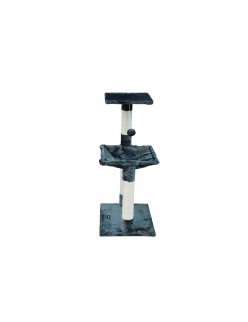 Katzenkratzbaum Gloria 36 x 50 x 83 cm Grau Holz Stahl Sisal