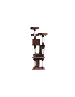 Árbol rascador para gatos Gloria 50 x 50 x 170 cm Marrón Madera Papel Sisal