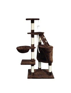 Katzenkratzbaum Gloria 55 x 40 x 120 cm Braun Holz Papier Sisal