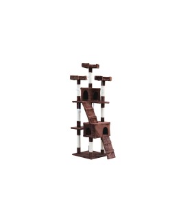 Árbol rascador para gatos Gloria 50 x 50 x 170 cm Marrón Madera Papel Sisal