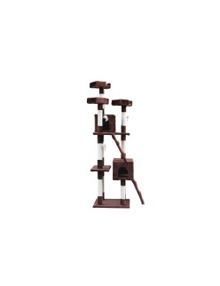 Cat scratching post Gloria 50 x 50 x 170 cm Brown Wood Paper Sisal
