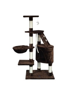 Katzenkratzbaum Gloria 55 x 40 x 120 cm Braun Holz Papier Sisal
