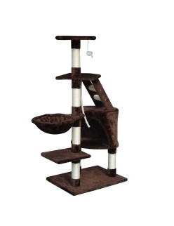 Árbol rascador para gatos Gloria 55 x 40 x 120 cm Marrón Madera Papel Sisal