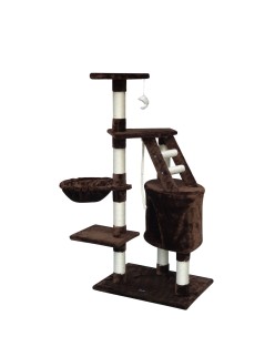 Árbol rascador para gatos Gloria 55 x 40 x 120 cm Marrón Madera Papel Sisal