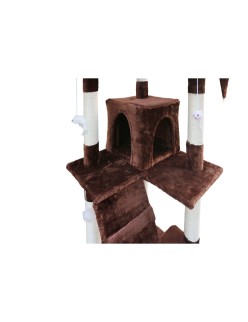 Katzenkratzbaum Gloria 50 x 50 x 170 cm Braun Holz Papier Sisal