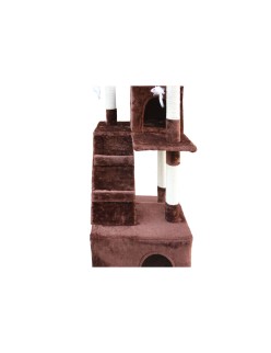 Cat scratching post Gloria 50 x 50 x 170 cm Brown Wood Paper Sisal