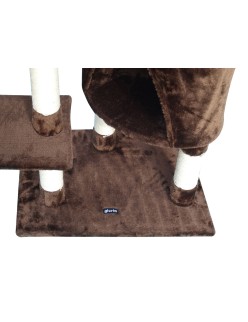 Árbol rascador para gatos Gloria 55 x 40 x 120 cm Marrón Madera Papel Sisal