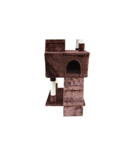 Katzenkratzbaum Gloria 50 x 50 x 170 cm Braun Holz Papier Sisal