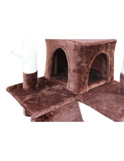 Árvore de arranhar para gatos Gloria 50 x 50 x 170 cm Castanho Madeira Papel Sisal