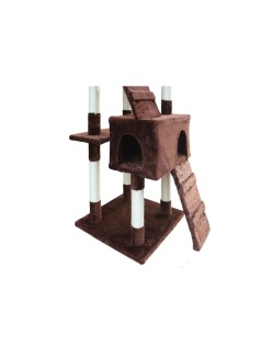 Árbol rascador para gatos Gloria 50 x 50 x 170 cm Marrón Madera Papel Sisal