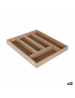 Vassoio Portaposate Quttin Legno 33 x 28 x 3,5 cm (12 Unità)