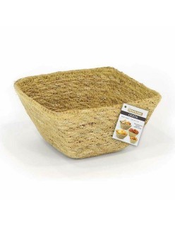 Multi-purpose basket Privilege Seagrass Squared 12 x 12 x 7 cm (24 Units)