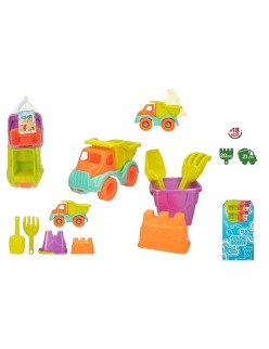 Conjunto de brinquedos de praia Colorbaby Camião Basculante 21 cm 5 Peças