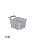 Panier Multi-usages Confortime Plastique Avec des poignées Bois 13 x 11 x 8 cm (36 Unités)