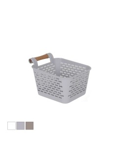 Panier Multi-usages Confortime Plastique Avec des poignées Bois 13 x 11 x 8 cm (36 Unités)