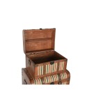 Set di Bauli Home ESPRIT Legno Tela Coloniale 61 x 43 x 42,5 cm 60 x 43,5 x 42 cm (3 Unità)