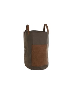 Bolsa de basura de jardín Home ESPRIT Marrón polialgodon Algodón 40 x 40 x 60 cm