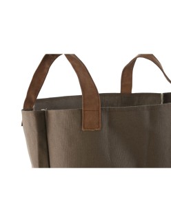 Bolsa de basura de jardín Home ESPRIT Marrón polialgodon Algodón 40 x 40 x 60 cm
